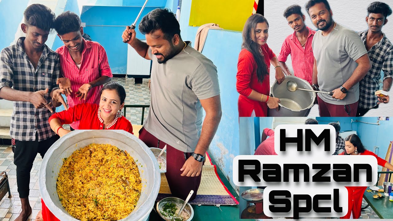 Manimegalai Cooks Ramzan Briyani 👩‍🍳😆 HM Spcl | Happy Eid | Hussain Manimegalai