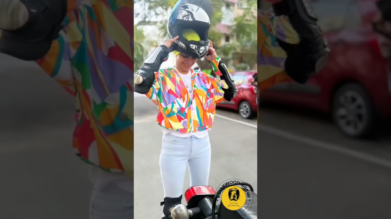 Actress Varalakshmi Sarathkumar Rides #varalakshmi #sarathkumar #varalakshmisarathkumar