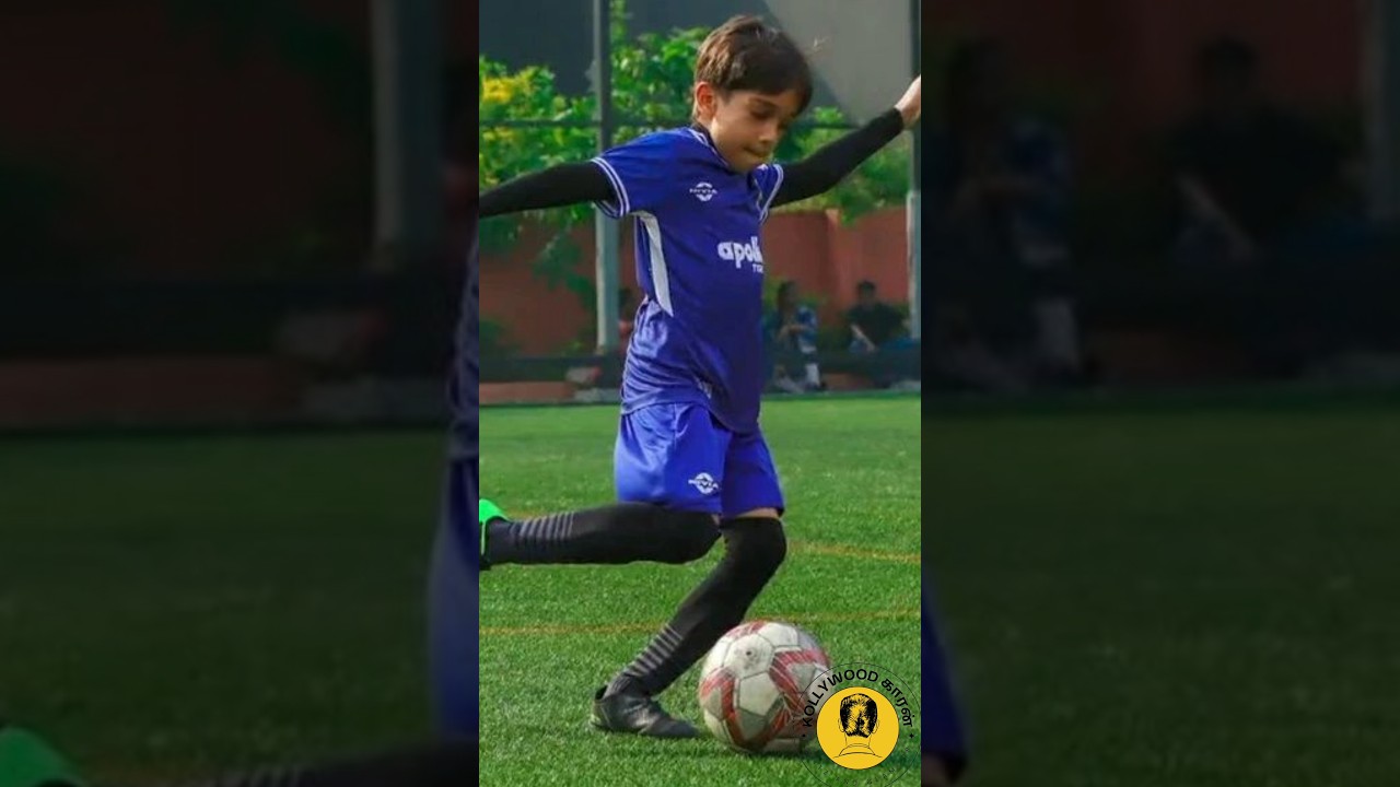 Kutty Thala Aadvik Ajithkumar Playing Football #ajith #ajithkumar #thala #vidamuyarchi