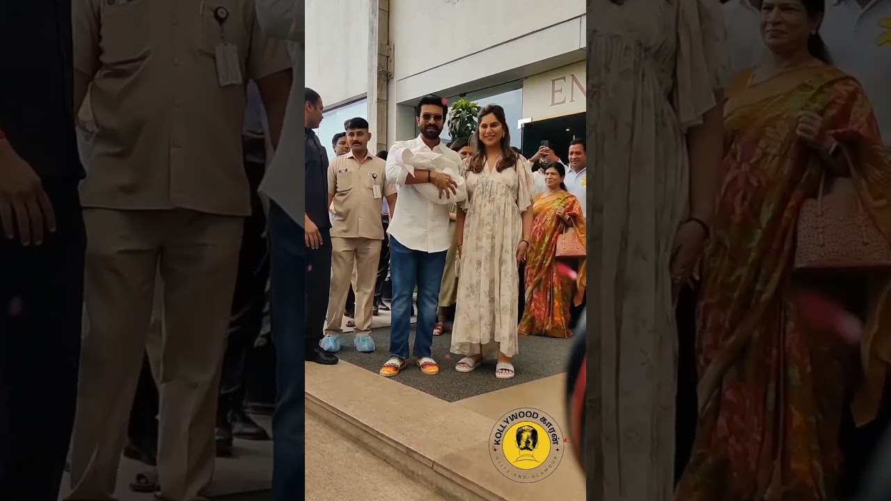 Actor Ramcharan With Daughter #rc18 #ramcharan #rrr #rrrmovie