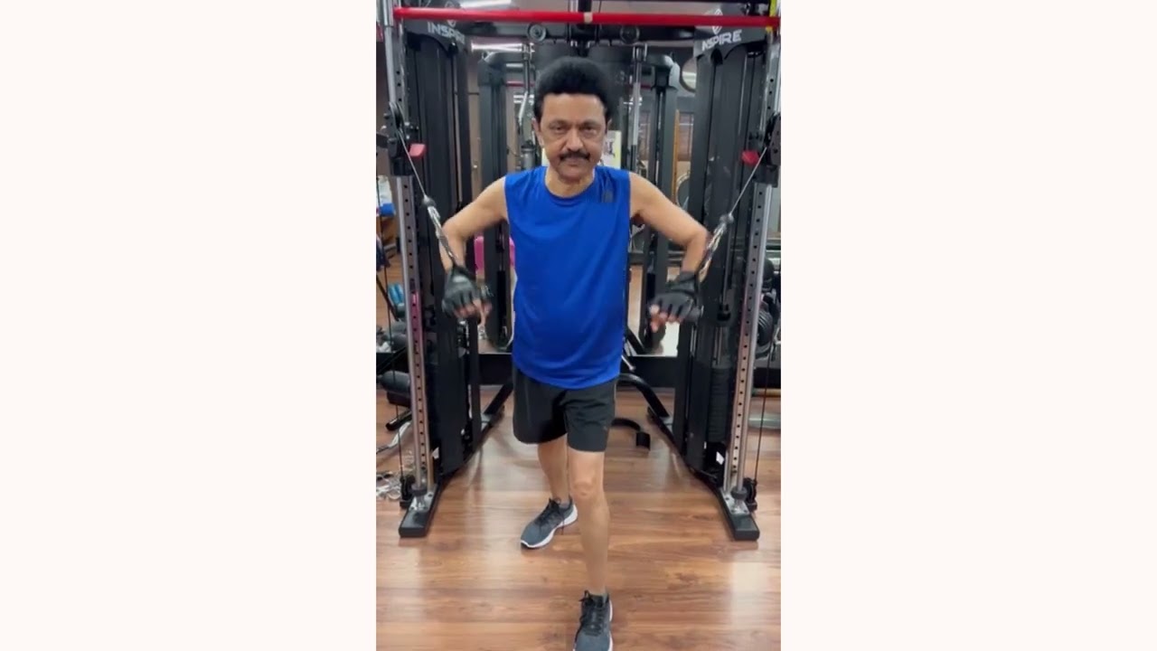 mk.stalin work out video || mk stalin || #shorts