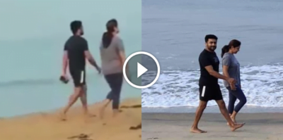 கடற்கரையில் காதல் மனைவி ஜோதிகாவோடு கைகோர்த்து சென்ற சூர்யா! Surya Jyothika at Beach Viral Video 13