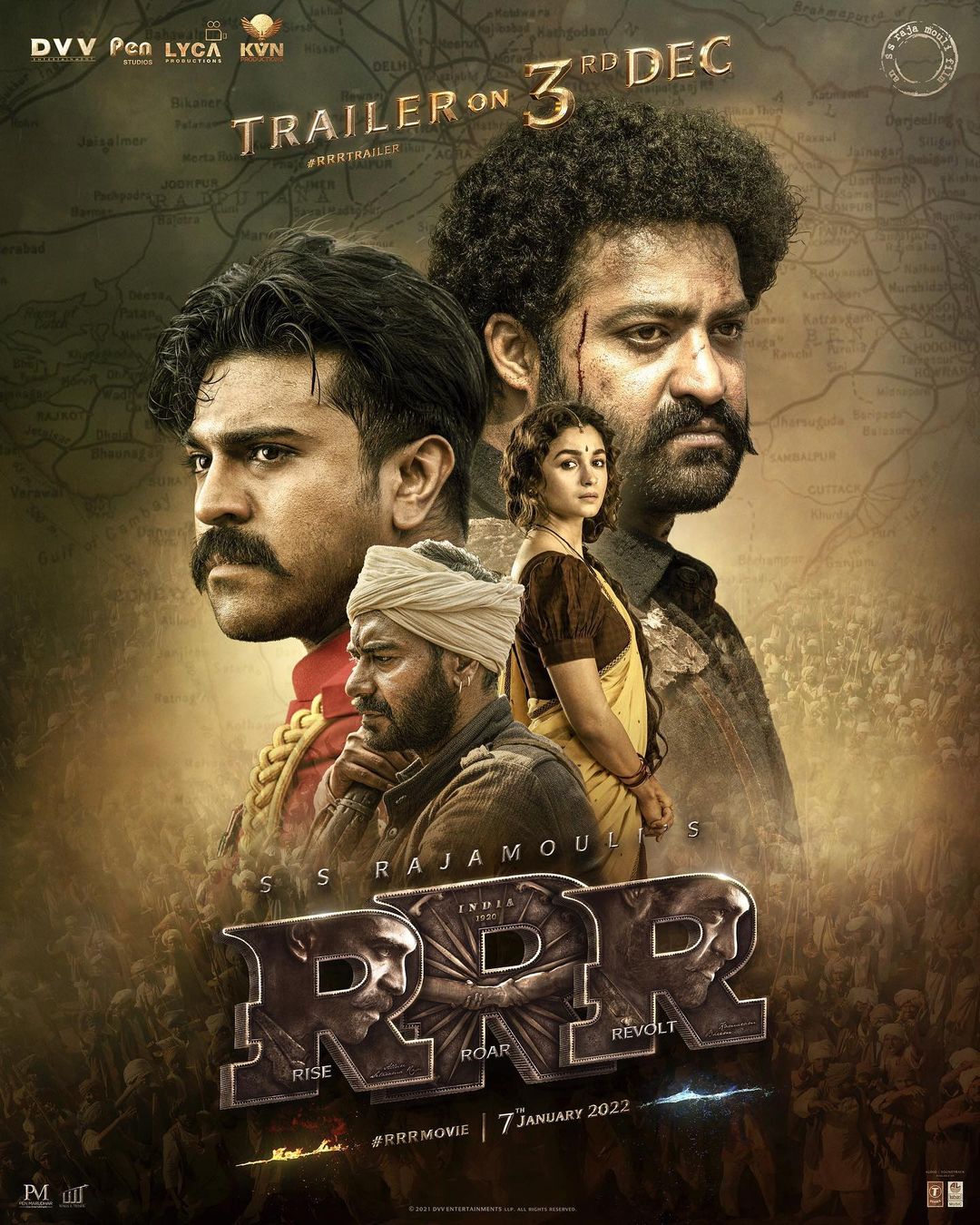 RRR Trailer (Tamil) - NTR, Ram Charan, Ajay Devgn, Alia Bhatt | SS Rajamouli | Jan 7th 2022 1