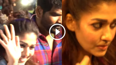 படம் பார்க்க வந்த vignesh sivan and nayanthara:கூட்ட நெரிசலில் சிக்கியதால் பதறிய nayanthara 37