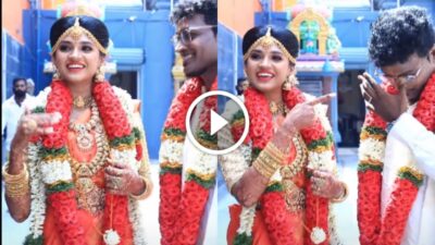 தாலி கட்டிய பிறகு Cute-ஆக நடனமாடிய ஜெசி...Supersinger அஜய் கிருஷ்ணன் marriage video 34