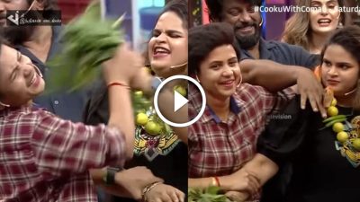 மகள் முன்பே மனைவிக்கு உதட்டில் முத்தமிட்ட ரோபோ ஷங்கர்! வைரலாகும் வீடியோ! Robo Shankar Kisses His Wife Viral Video 6