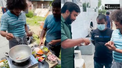 அண்ணே நீங்க சாப்பிடணும்...சசிகுமாருக்கு தனது கையால் சமைத்து கொடுத்த CWC புகழ் 59