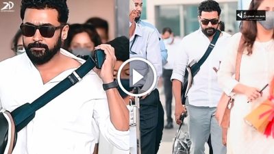 அஞ்சான் சூர்யா போல தேசிய விருதினை வாங்க குடும்பத்துடன் கெத்தாக டெல்லி வந்த நடிகர் சூர்யா 16