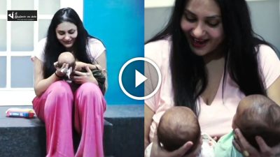 மகன்களை மடியில் வைத்து கொஞ்சி விளையாடும் நடிகை நமீதா... 13