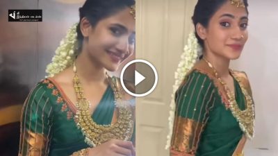 தலைநிறய மல்லிப்பூ,பட்டு சேலையில் தேவதை மாதிரி ஜொலிக்கும் BB LOSLIYA 63