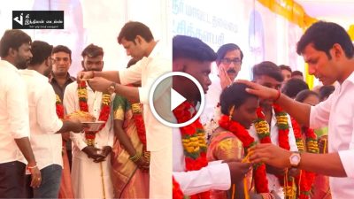 11ஜோடிகளுக்கு இலவச திருமணம் செய்துவைத்த நடிகர் விஷால்... ரசிகர்களின் பாராட்டு மழையில் விஷால் 65