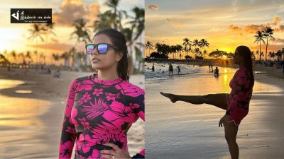 வெளிநாட்டு கடற்கரையில் குழந்தை போல் விளையாடும் நடிகை ஐஸ்வர்யா ராஜேஷ் 16