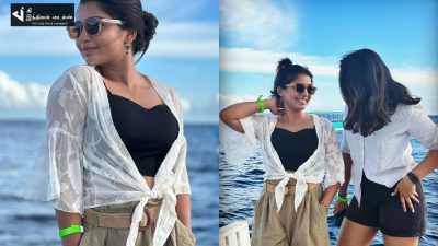 மாலத்தீவில் கிளாமரில் கலக்கும் 96 பட குட்டி ஜானு 46