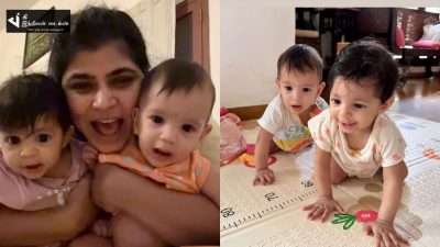 தனது இரட்டை குழந்தைகளின் புகைப்படங்களை வெளியிட்ட பாடகி சின்மயி 110