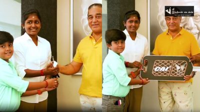 கோவை பெண் ஓட்டுநர் ஷர்மிளா கையில் கார் சாவியை கொடுத்த கமல்ஹாசன் 29