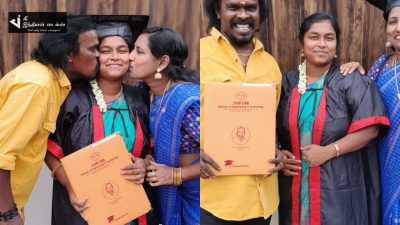 குடும்பத்தில் முதல் பட்டதாரியான நாட்டுப்புற பாடகர் அந்தோணி தாசன் மகள் 15