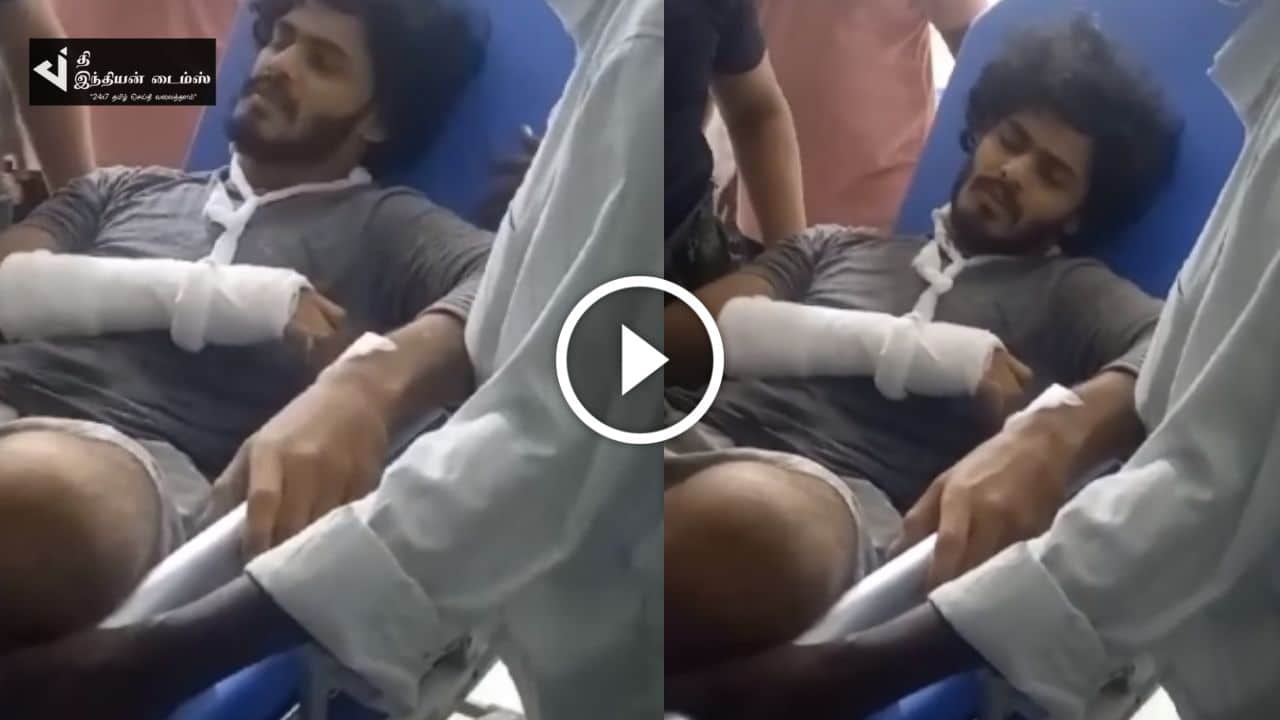 மருத்துவமனையில் கையில் கட்டுடன் வெளியே வந்த TTF வாசன்