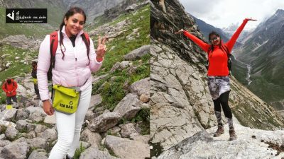 மலையில் TREKKING செய்த நடிகை நமீதா 98