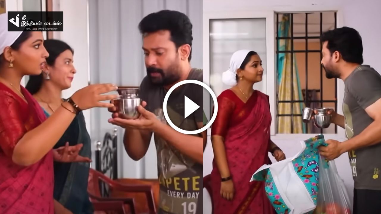 கர்ப்பமாக இருக்கும் சரஸ்வதியை காதலுடன் தாங்கும் தமிழ்.. தமிழும் சரஸ்வதியும் ப்ரோமோ