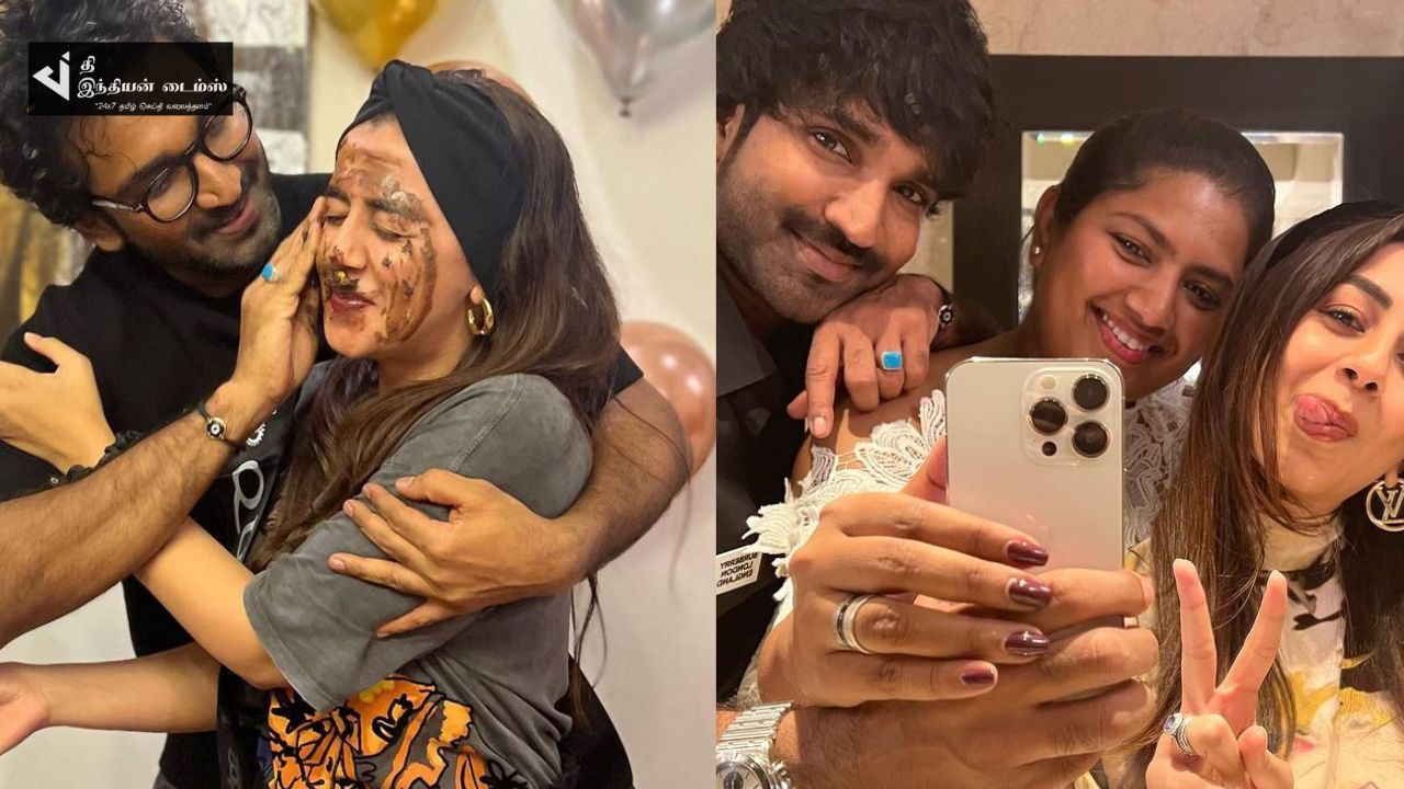 மனைவி நிக்கி கல்ராணி பிறந்தநாளை கோலாகலமாக கொண்டாடிய நடிகர் ஆதி