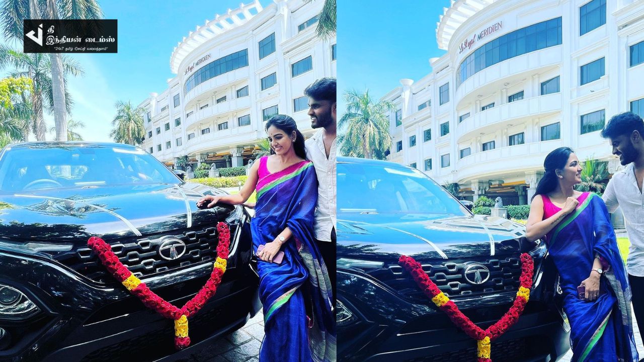 சொந்தமாக புதிய காரை வாங்கிய காதலர்கள் அமீர் மற்றும் பாவனி