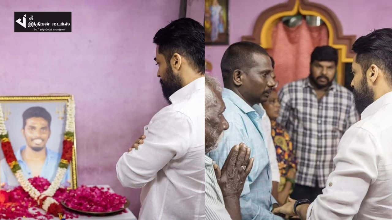 விபத்தில் இ ற ந்த ரசிகரின் வீட்டிற்கு சென்று ஆறுதல் கூறிய நடிகர் சூர்யா