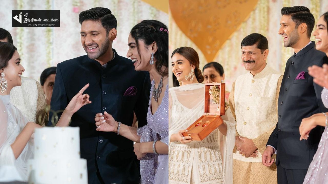 தோழி திருமணத்திற்கு தங்க நகை பரிசளித்த நடிகை கீர்த்தி சுரேஷ்