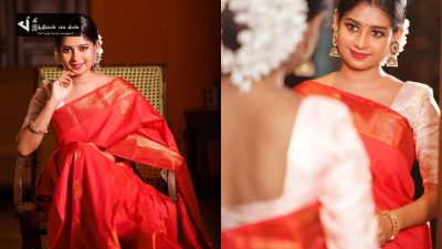 சிகப்பு நிற சேலை மல்லிகைப்பூவில் தேவதையாகவே மாறிய பிக் பாஸ் ஜனனி புகைப்படங்கள் 63