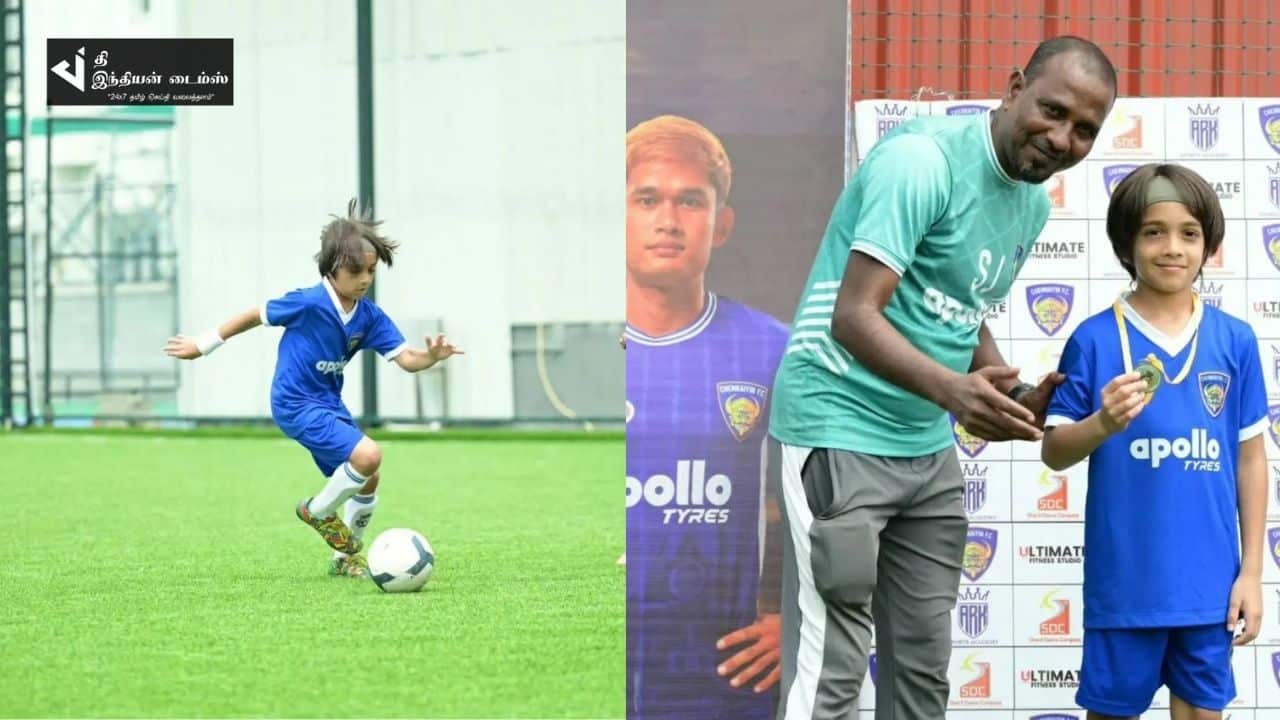 FOOT BALL போட்டியில் MEDAL வாங்கி அப்பா அஜித்தை பெருமை படுத்திய குட்டி தல ஆத்விக் அஜித்குமார்