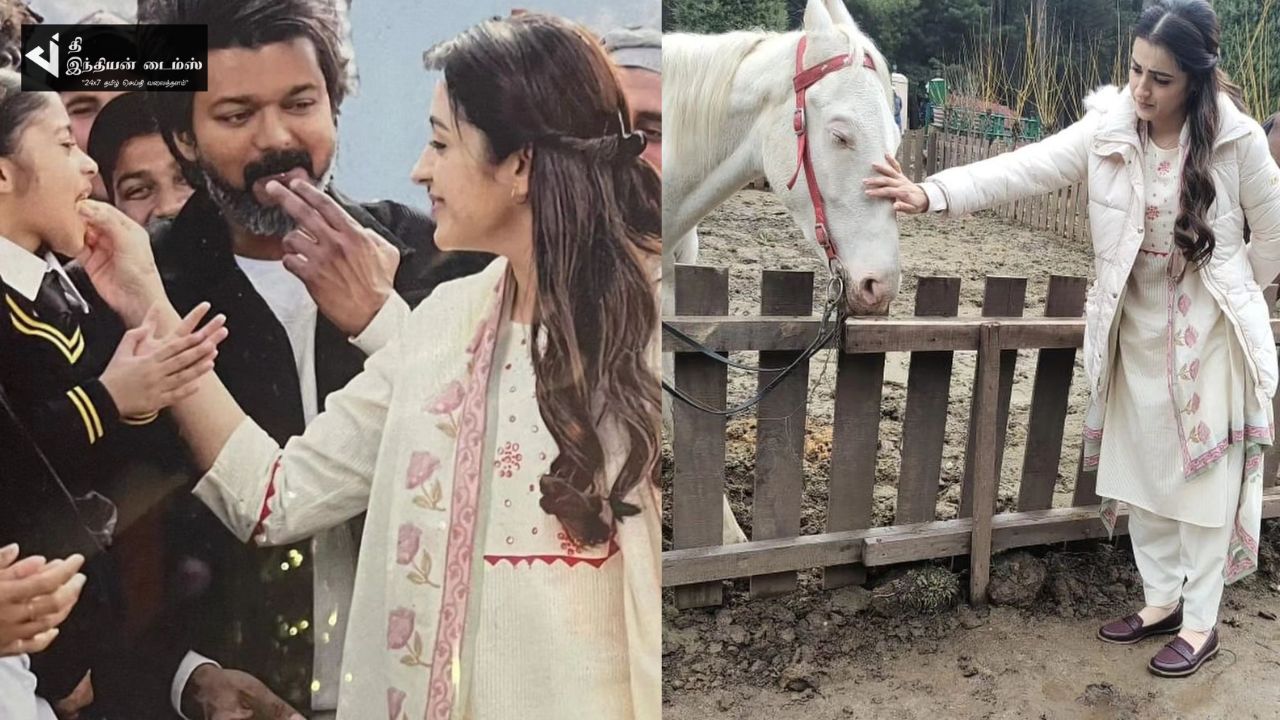 லியோ படப்பிடிப்பில் நடிகை த்ரிஷா எடுத்துக்கொண்ட UNSEEN CUTE புகைப்படங்கள்