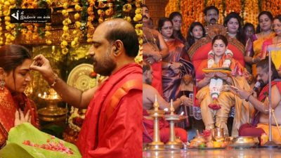 திரிசூர் கோவிலில் நடிகை குஷ்புவுக்கு நடத்தப்பட்ட பூஜை புகைப்படங்கள் 54