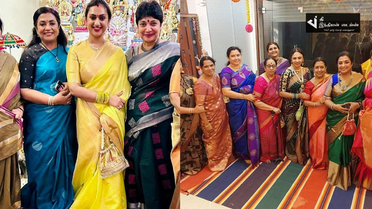 நடிகர் மற்றும் இயக்குனர் பாக்கியராஜ் வீட்டு நவராத்ரி விழா கொண்டாட்டம்