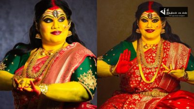 நவராத்திரிக்காக முழு துர்க்கை அம்மனாக மாறிய பிகில் பாண்டியம்மா 32