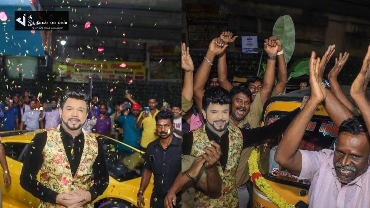 ஆட்டோ தொழிலாளர்கள் உடன் விஜயதசமியை கொண்டாடிய லெஜெண்ட் சரவணன்