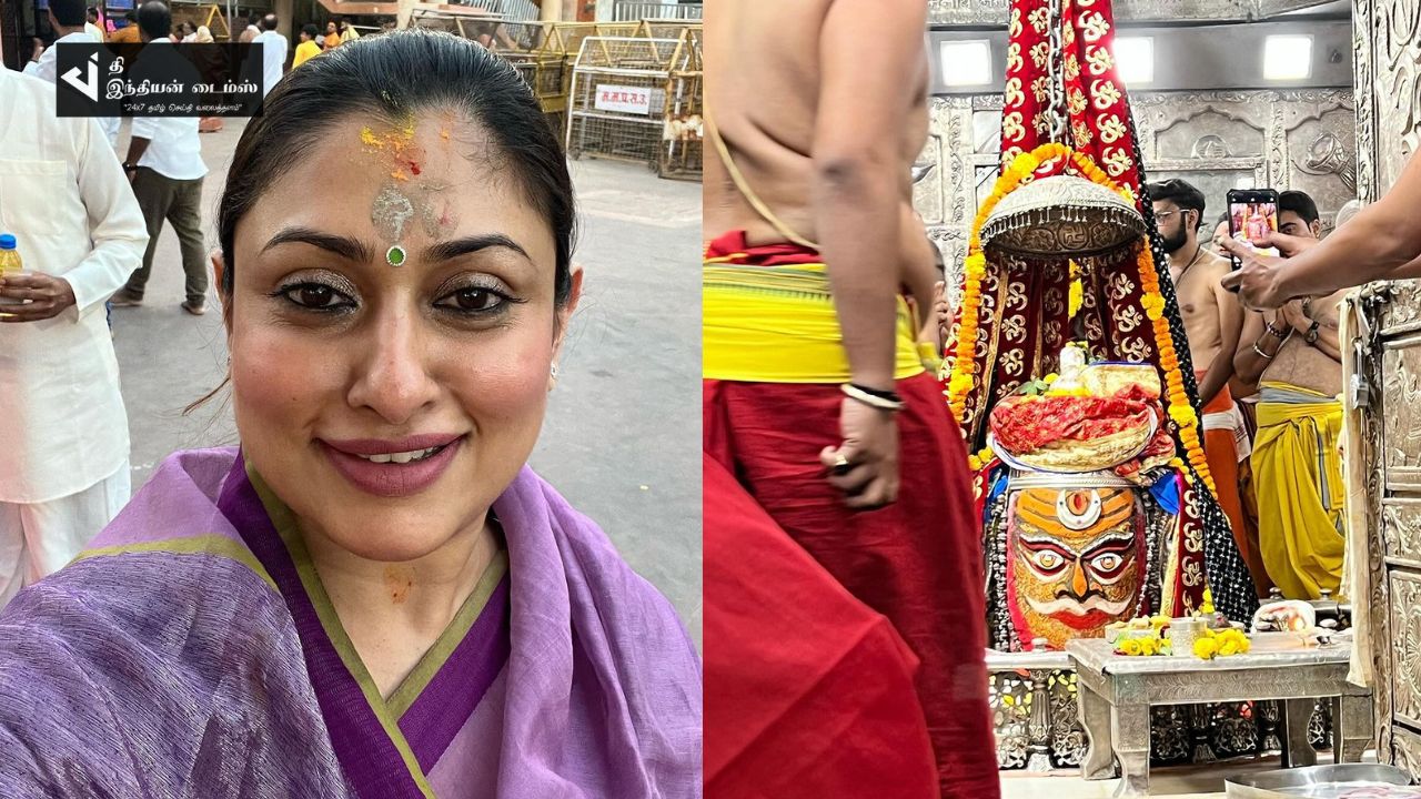 கிளாமருக்கு NO…பக்திக்கு YES… சிவனை மனமுருகி வேண்டி கொண்ட நடிகை மாளவிகா