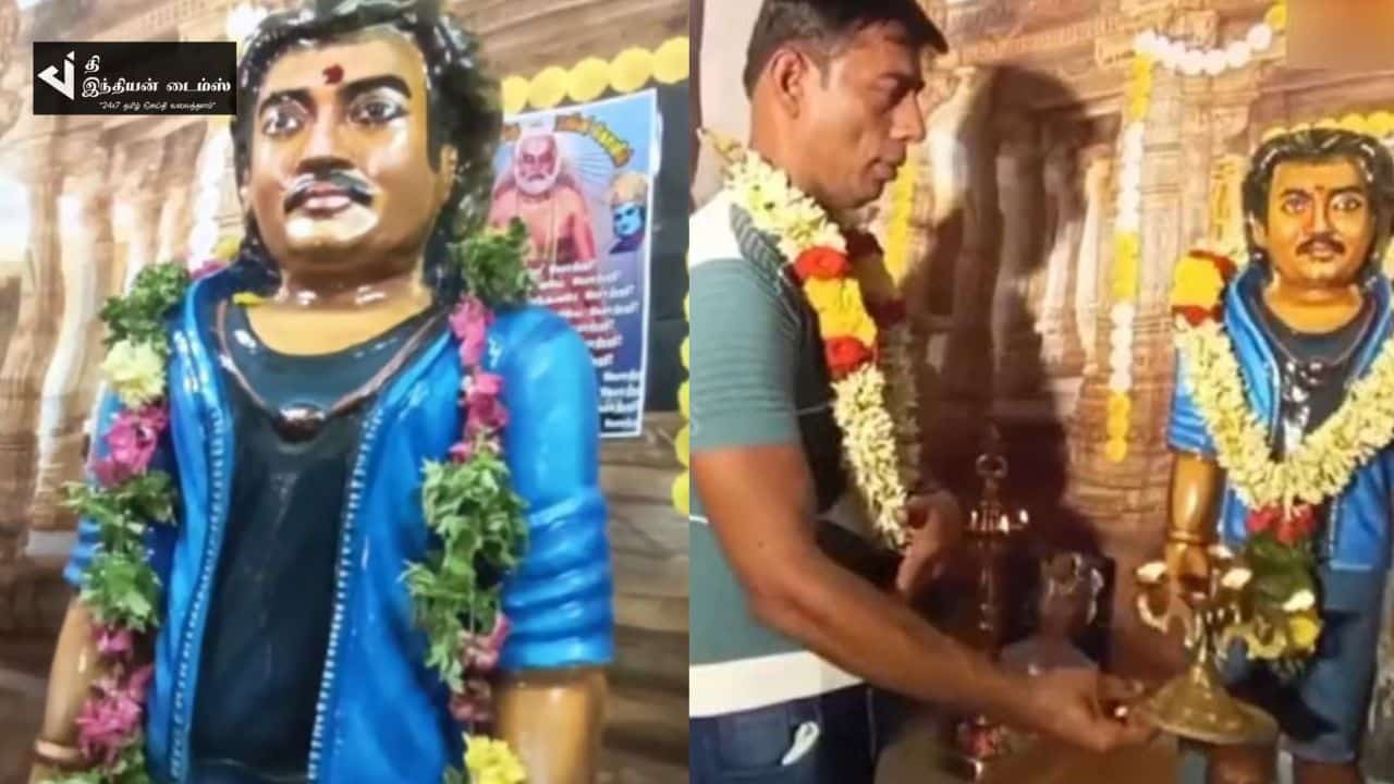 மதுரையில் 250கிலோ எடையில் சிலை வைத்து ரஜினிக்கு கோவில் கட்டி வழிபடும் தீவிர ரசிகர்