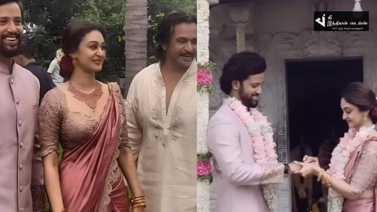 நடிகர் அர்ஜுன் மகளுக்கு டும்டும்… தம்பி ராமையா மகனுடன் முடிந்த நிச்சயதார்த்தம்