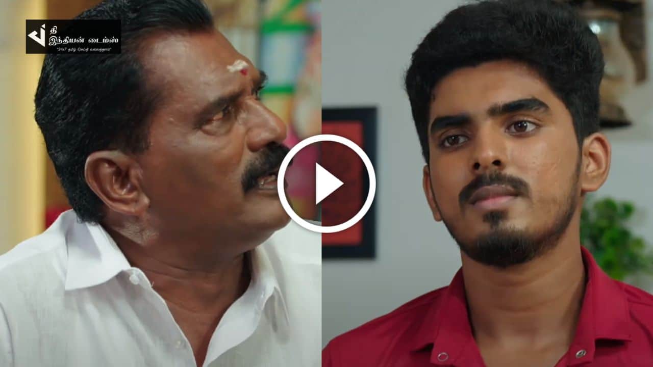 என்னடா என்னையவே மொறைக்க… அப்பா AGS முன்னே திமிராக நிக்கும் தர்ஷன்.. எதிர்நீச்சல் ப்ரோமோ