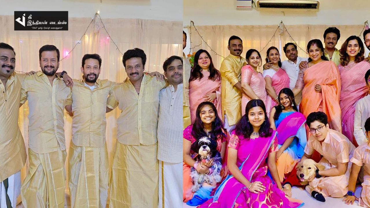 சக நடிகர்களுடன் தமிழும் சரஸ்வதியும் சீரியல் தீபக்கின் தீபாவளி கொண்டாட்ட புகைப்படங்கள்