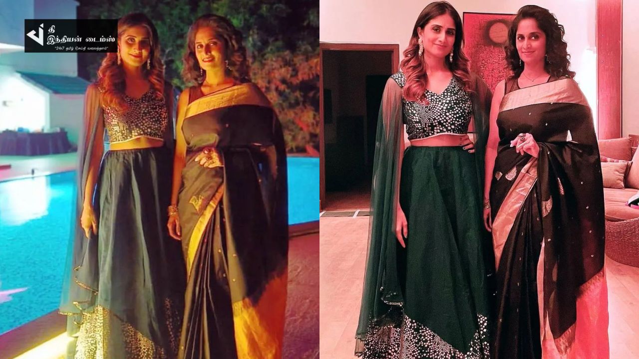 தங்கையுடன் தீபாவளி கொண்டாடிய நடிகை ஷாலினி அஜித்குமார்