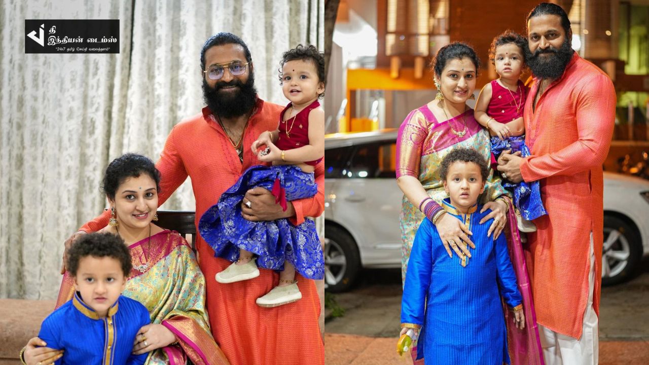 காந்தாரா பட கதாநாயகன் ரிஷப் ஷெட்டி வீட்டு தீபாவளி கொண்டாட்ட புகைப்படங்கள்