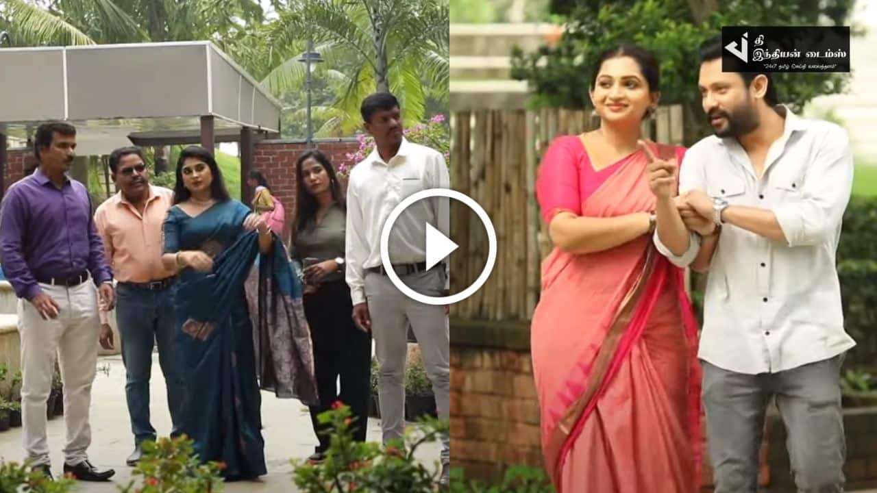 பார்க்கில் ரொமென்ஸ் செய்யும் சரஸ்வதியியையும் தமிழையும் ஒன்றாக பார்க்க போகும் மேக்னா.. தமிழும் சரஸ்வதியும் ப்ரோமோ
