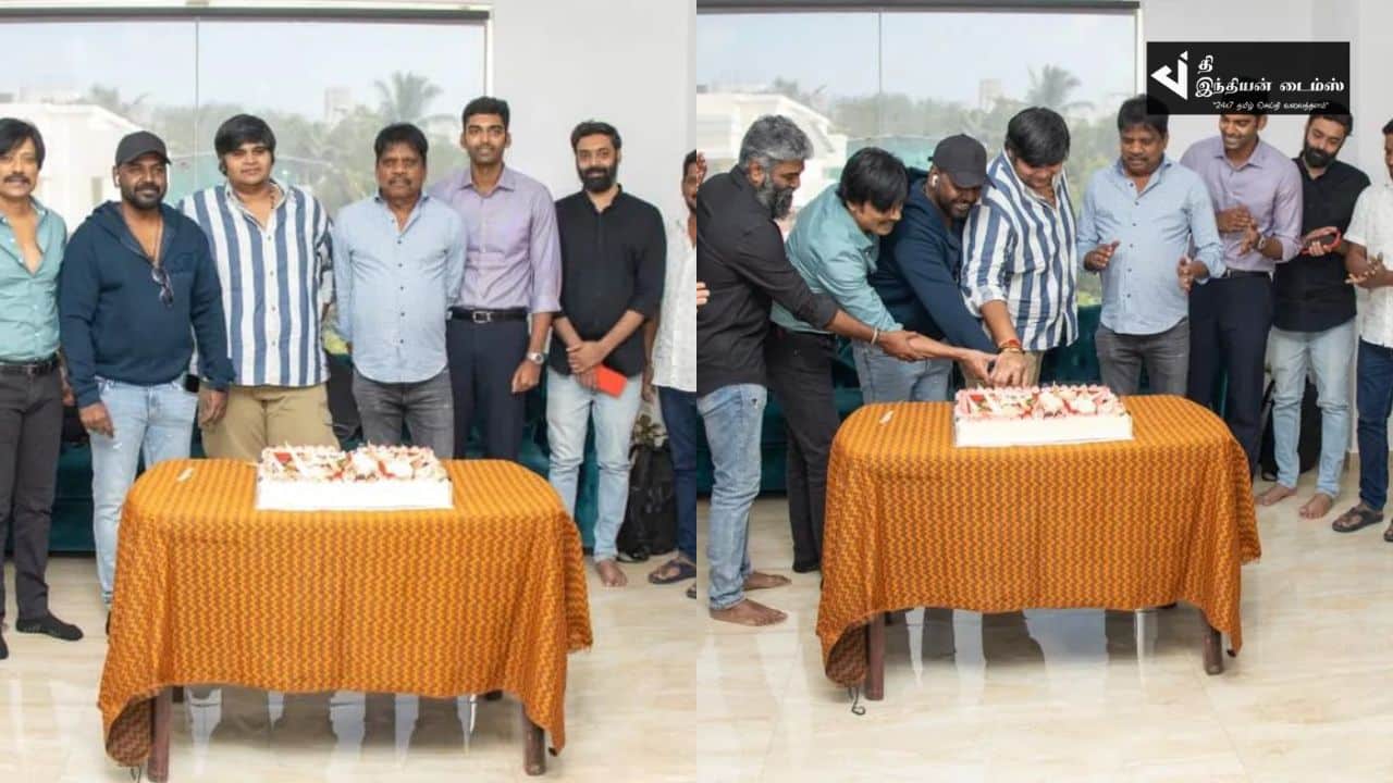 ஜிகர்தண்டா 2 வெற்றியை கேக் வெட்டி கொண்டாடிய படக்குழுவினர் புகைப்படங்கள்;