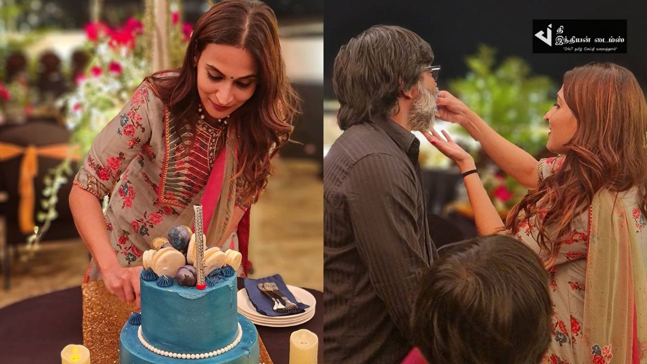 முன்னாள் கணவர் தனுஷ் வீட்டில் பிறந்தநாள் கொண்டாடிய ஐஸ்வர்யா ரஜினிகாந்த் புகைப்படங்கள்