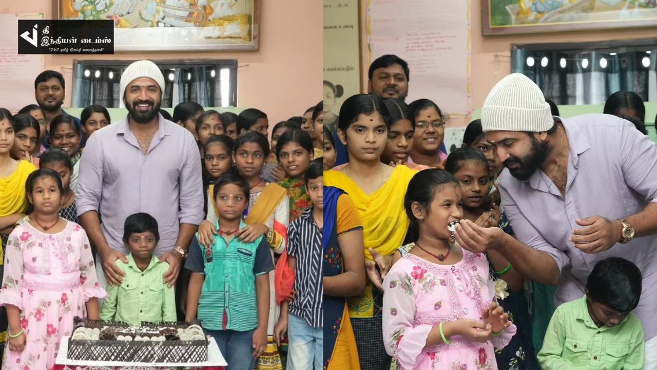 ஆதரவற்ற குழந்தைகளுடன் பிறந்தநாளை இன்று கொண்டாடிய நடிகர் அருண் விஜய் புகைப்படங்கள்