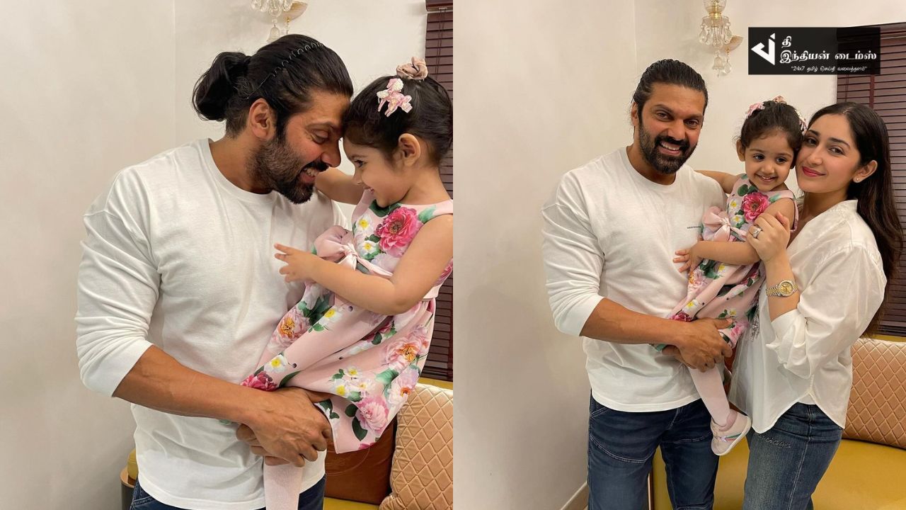 மகள் மற்றும் மனைவியுடன் நடிகர் ஆர்யாவின் லேட்டஸ்ட் கிளிக்ஸ்