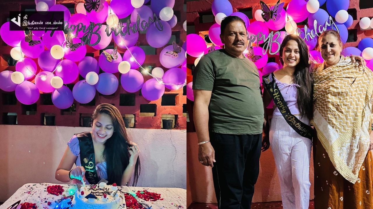குடும்பத்துடன் பிறந்தநாளை கொண்டாடிய எதிர்நீச்சல் சீரியல் கதாநாயகி ஜனனியின் புகைப்படங்கள்