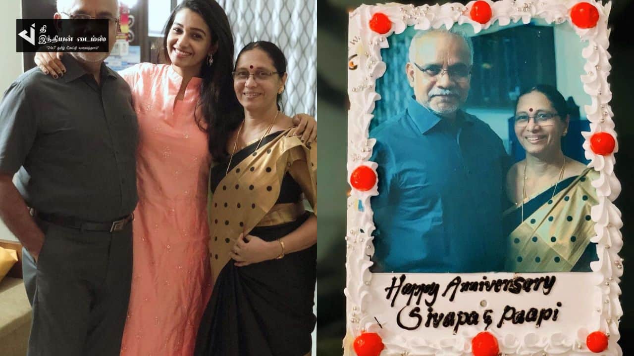 அம்மா அப்பாவின் திருமண நாளை கொண்டாடிய நடிகை ப்ரியா பவானி சங்கர்