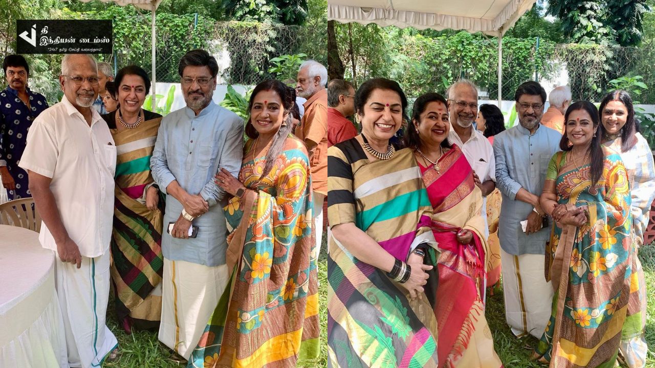 இயக்குனர் மணிரத்தினம் வீட்டின் தீபாவளி விருந்தில் கலந்துகொண்ட பிரபலங்கள்