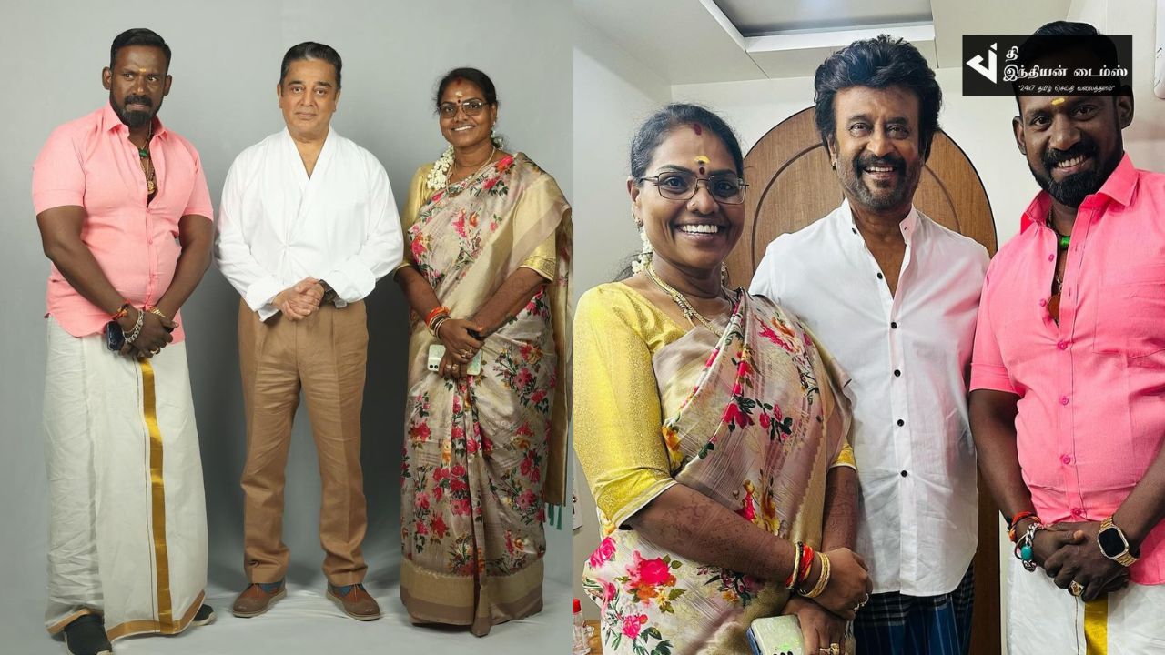 திருமண நாளுக்கு சூப்பர் ஸ்டார் மற்றும் உலகநாயகனை நேரில் சந்தித்து ஆசி வாங்கிய ரோபோ சங்கர்